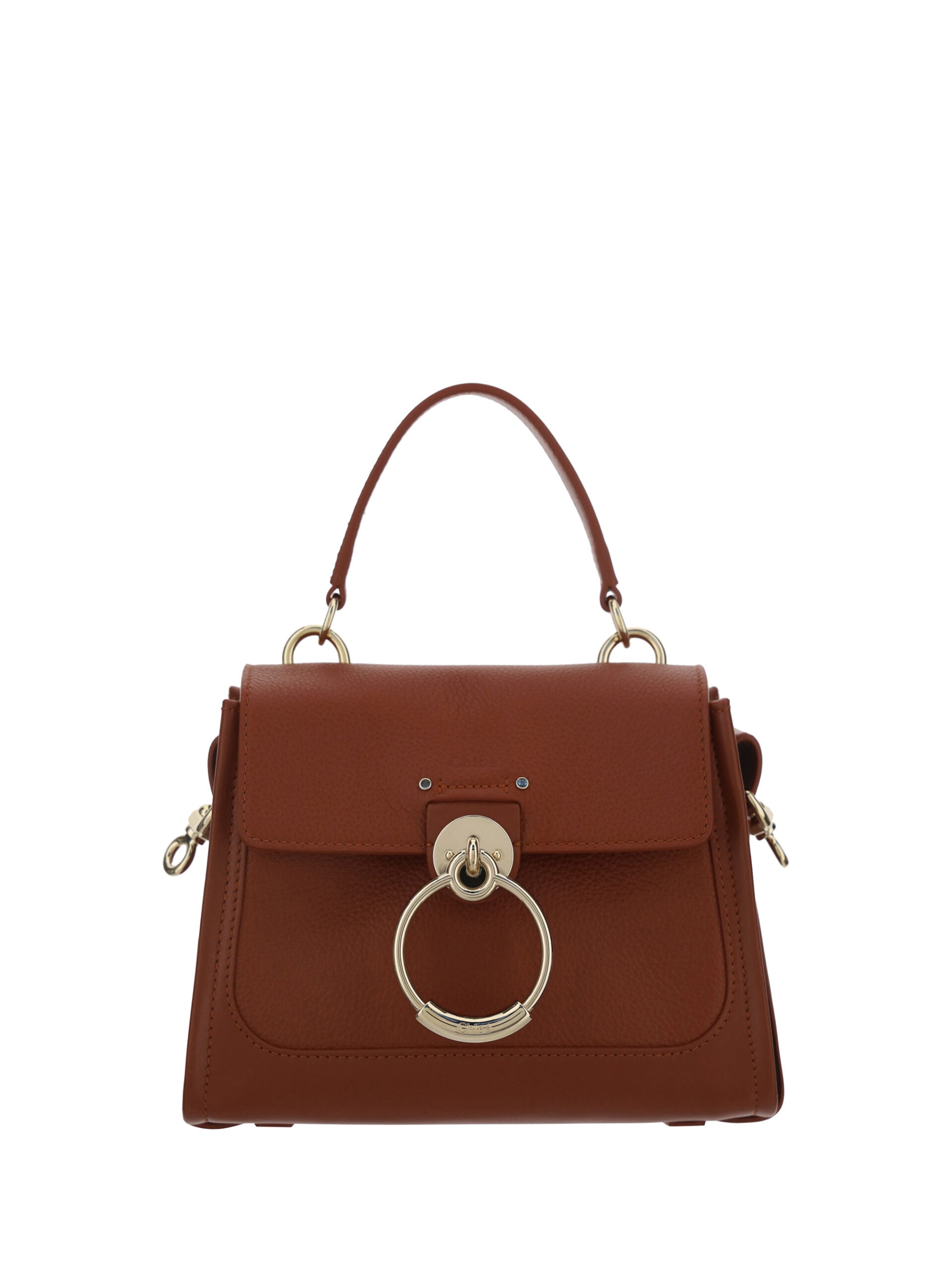 Chloé - Elegant Sepia Brown Calfskin Shoulder Handbag