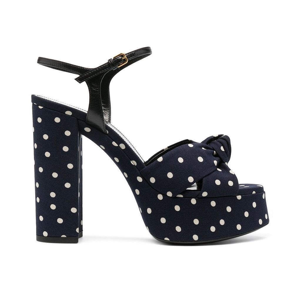 Saint Laurent - Bianca Polka-Dot Sandals