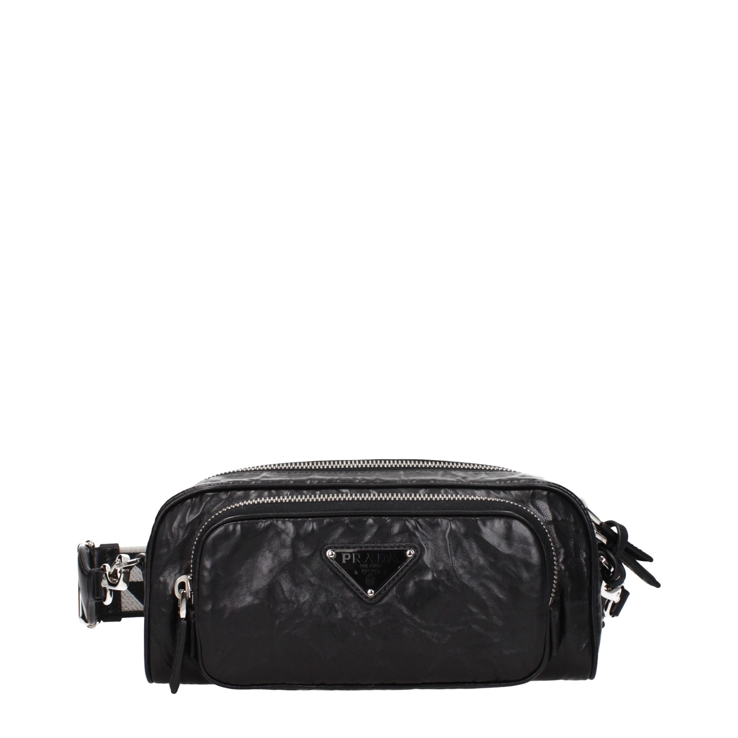 Prada - Black Leather Crossbody Bags