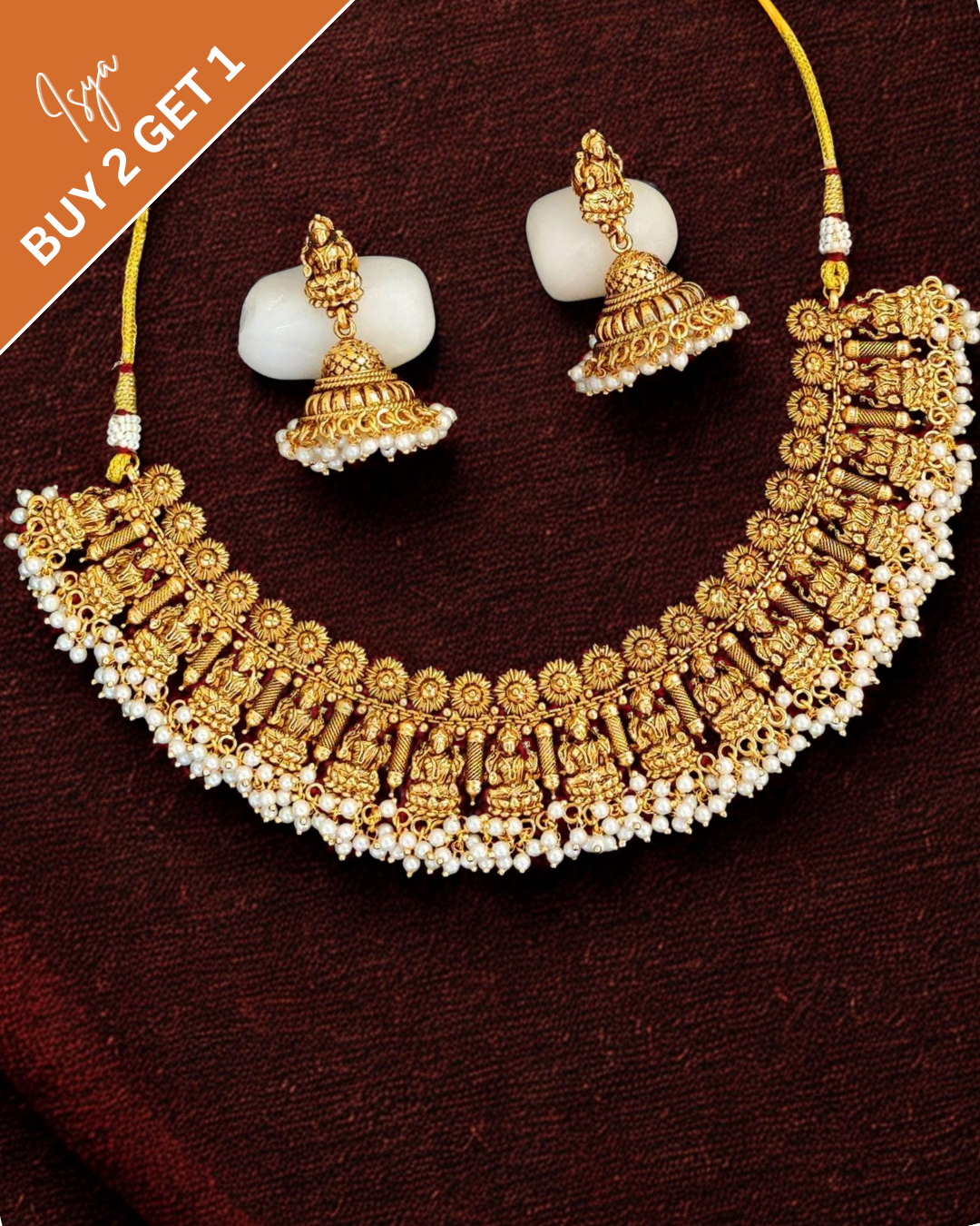Sharvini – Temple Designer Party Wear Necklace Set