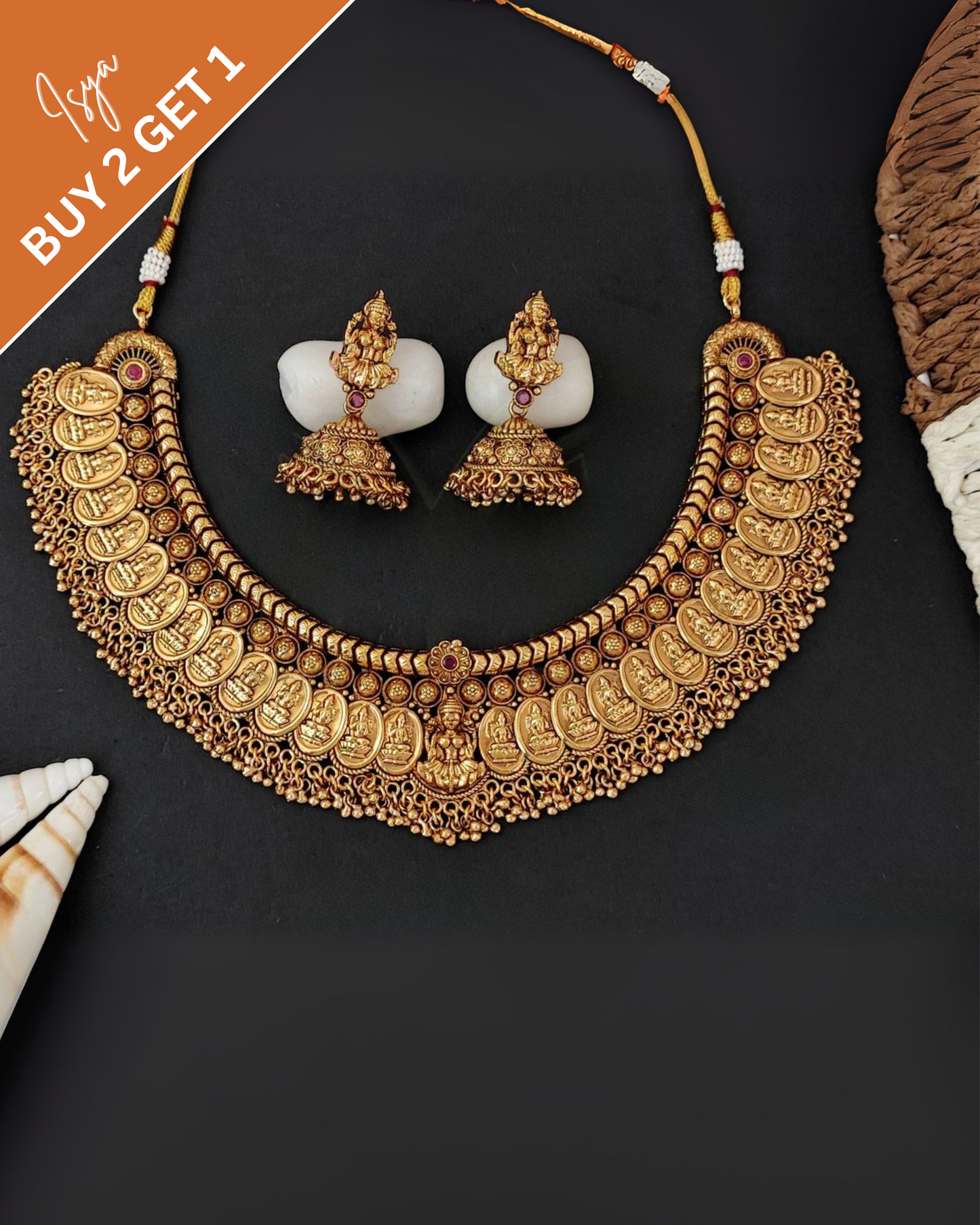 Vritika – Temple Full Stone Designer Necklace Set