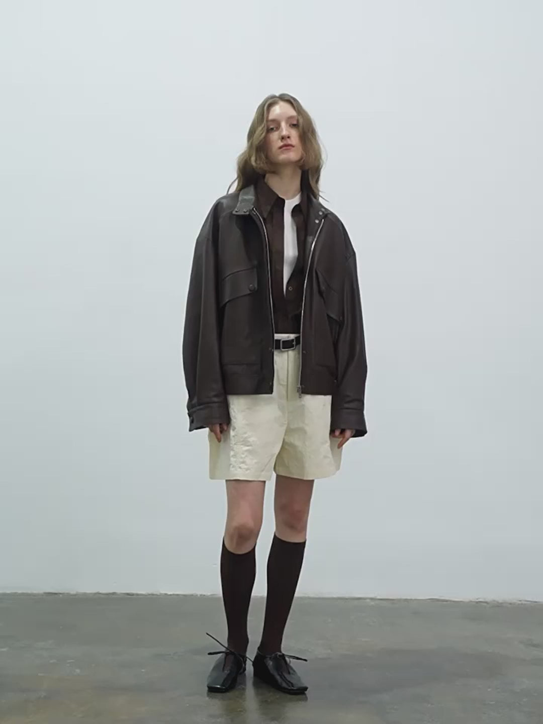 Loveless Muse - Brown Retro Genuine Sheep Leather Women's Motorcycle Jacket