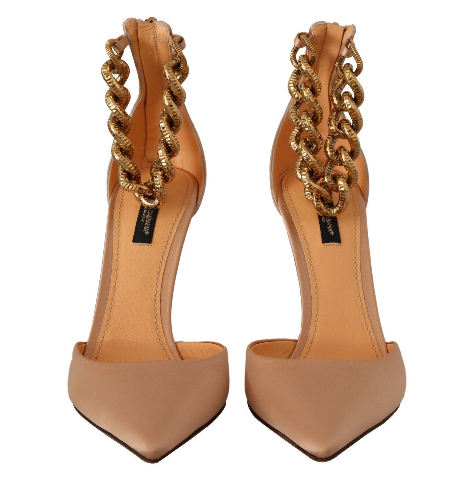 Dolce & Gabbana - Beige Ankle Chain Strap High Heels Pumps Shoes