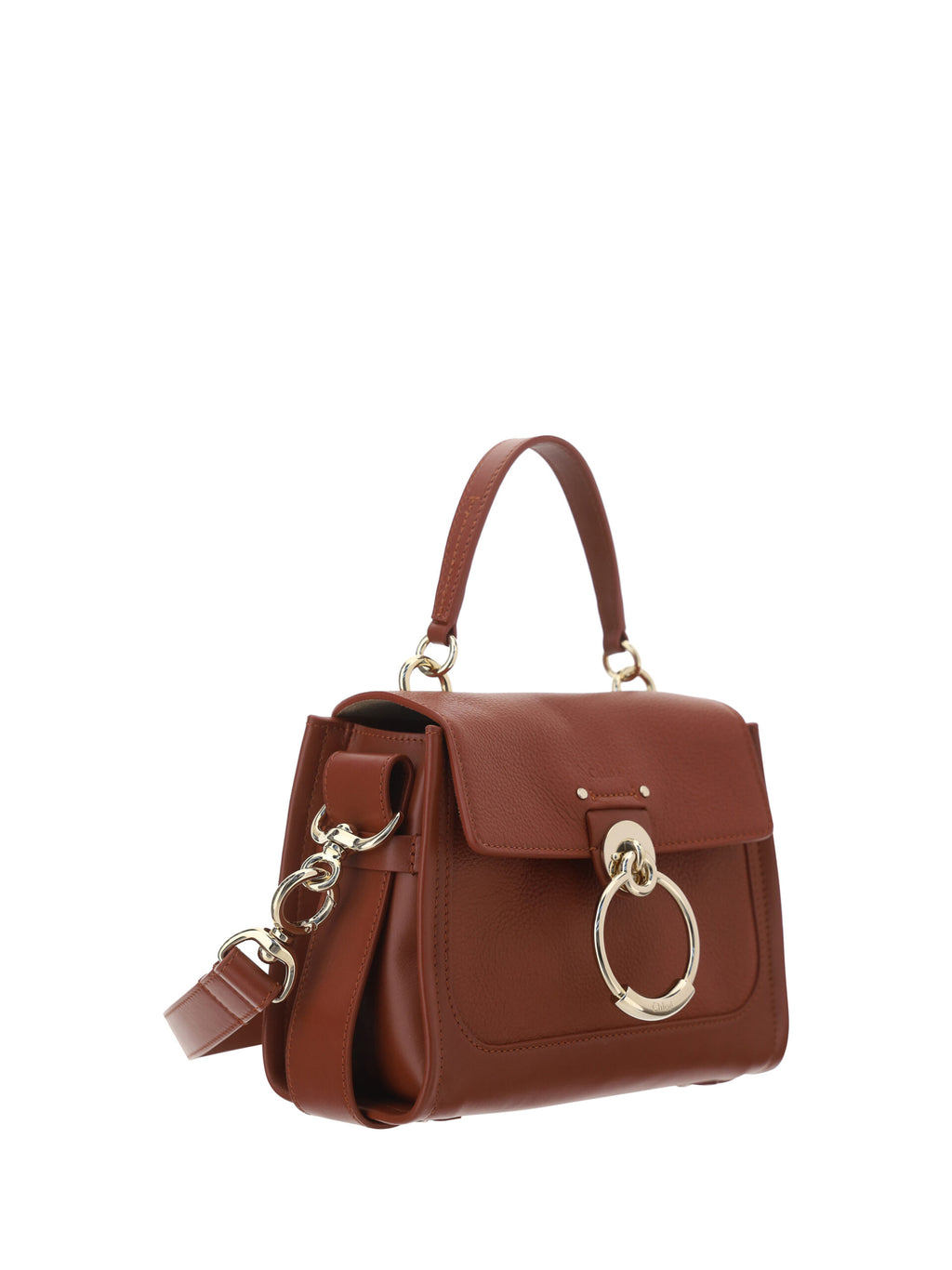 Chloé - Elegant Sepia Brown Calfskin Shoulder Handbag