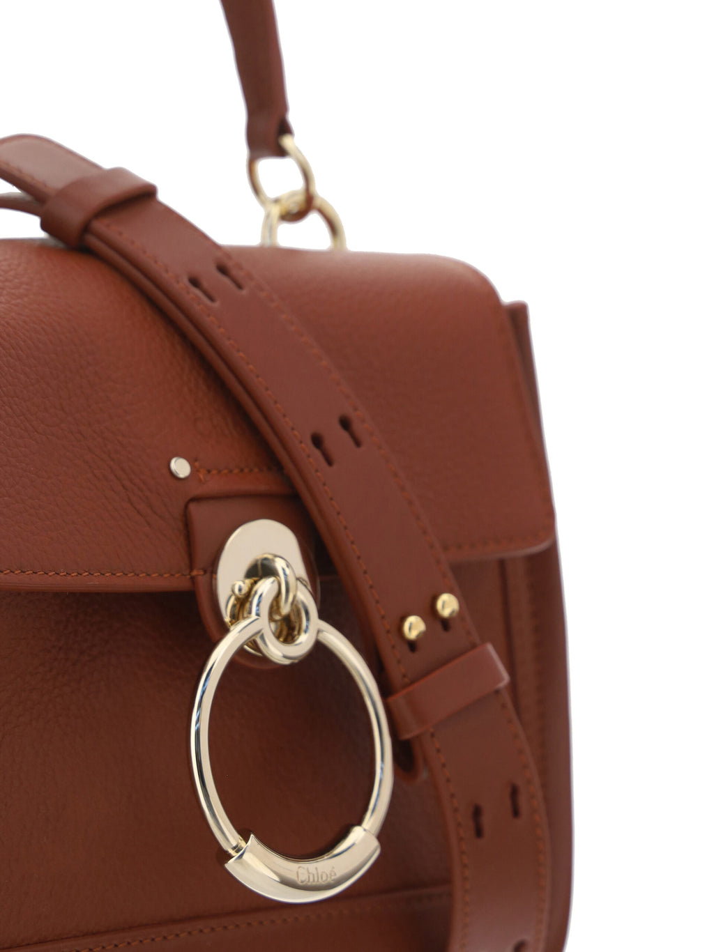 Chloé - Elegant Sepia Brown Calfskin Shoulder Handbag