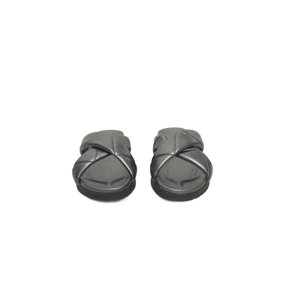 Cerruti 1881 - Gray Lambskin Women Sandal