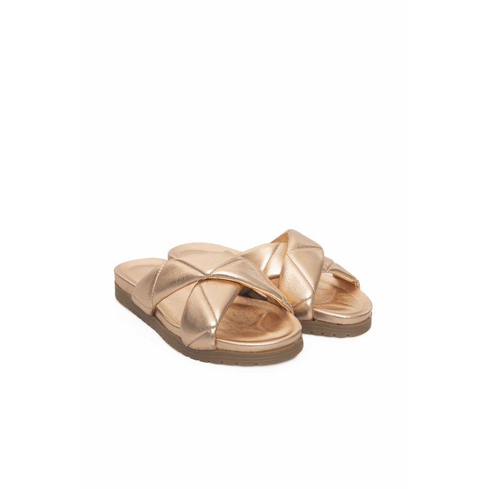 Cerruti 1881 - Beige Lambskin Women Sandal