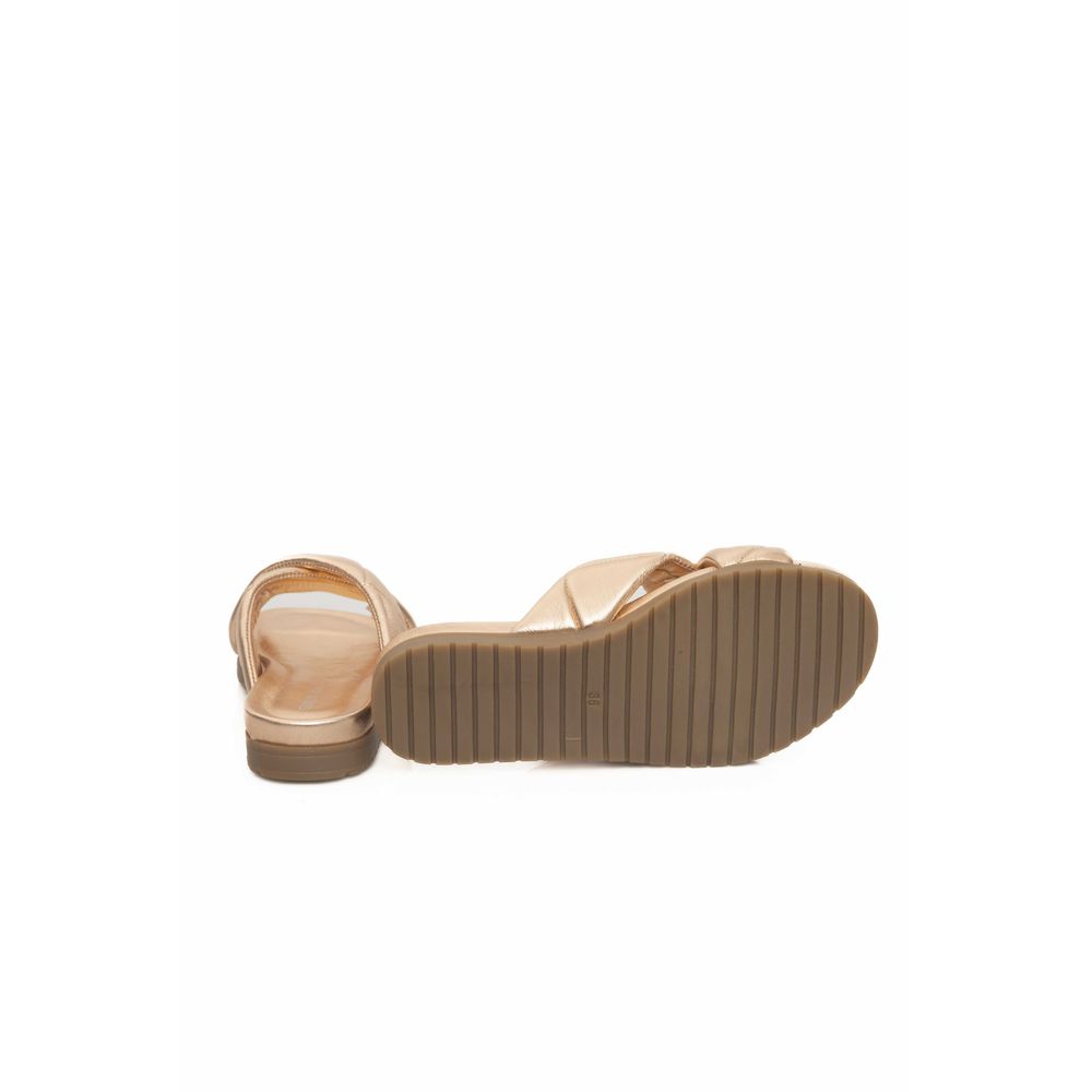 Cerruti 1881 - Beige Lambskin Women Sandal