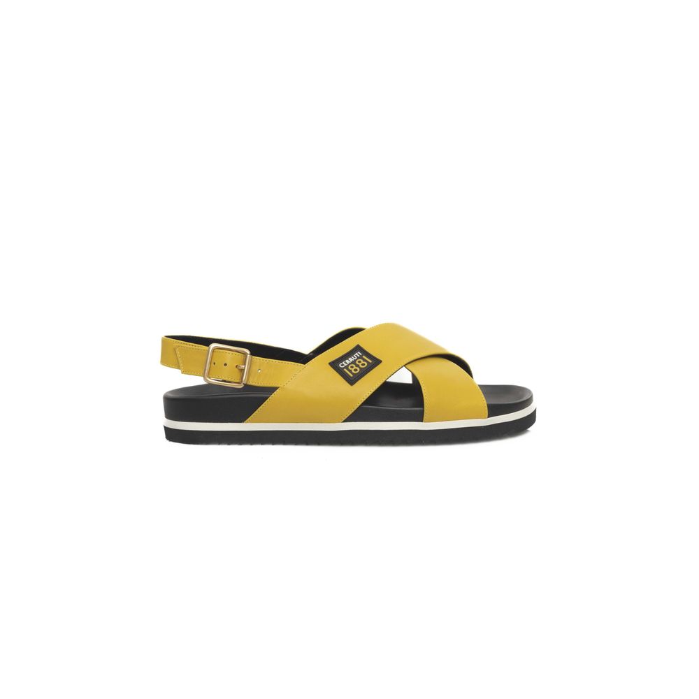 Cerruti 1881 - Yellow Calfskin Women Sandal