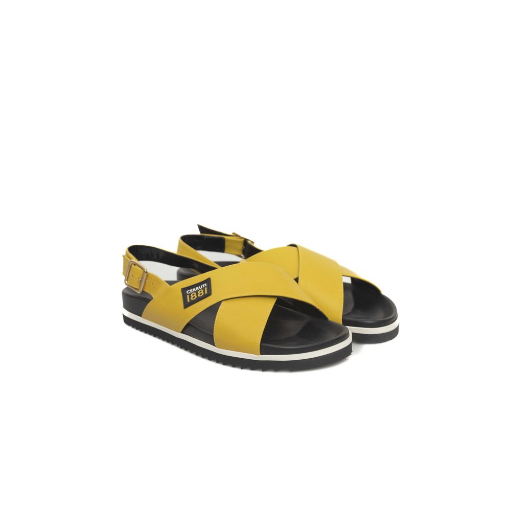 Cerruti 1881 - Yellow Calfskin Women Sandal
