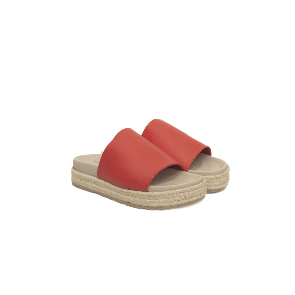 Cerruti 1881 - Red Calfskin Women Sandal