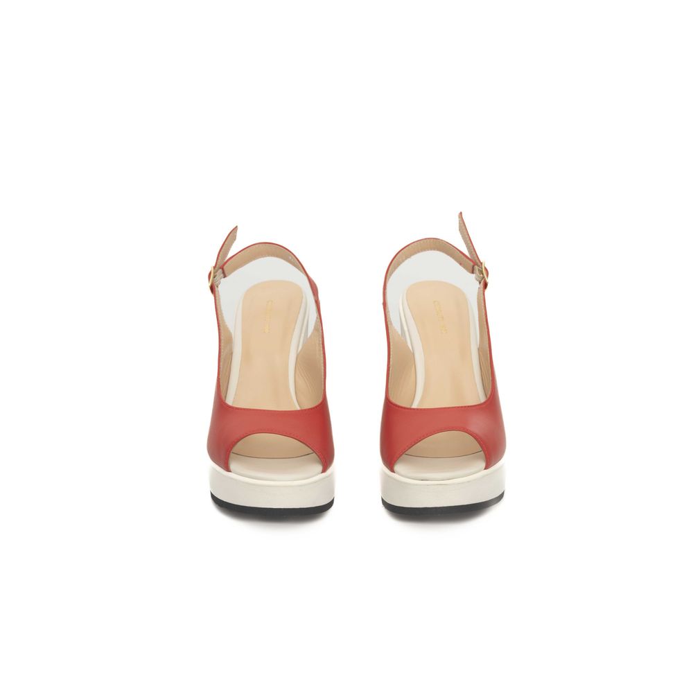 Cerruti 1881 - Red Calfskin Women Sandal
