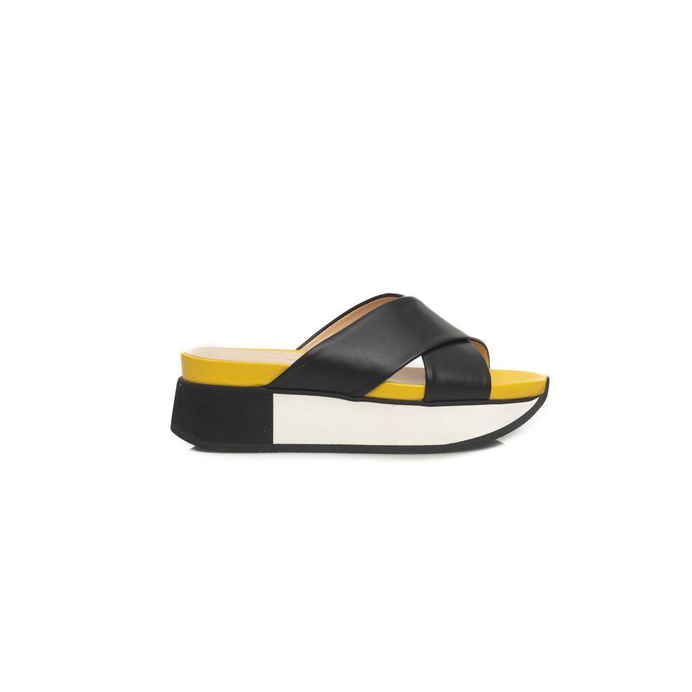 Cerruti 1881 - Black Calfskin Women Sandal