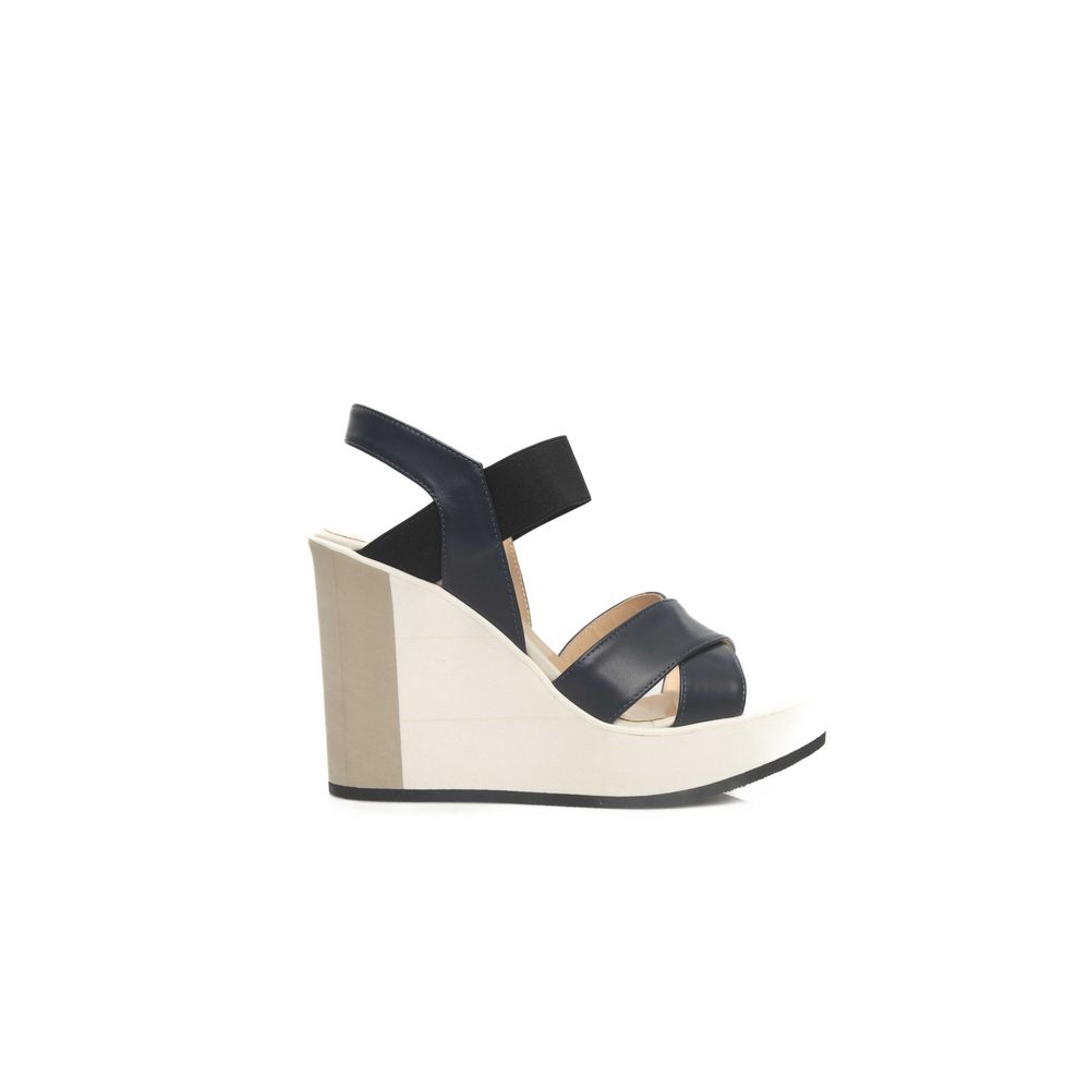 Cerruti 1881 - Blue Calfskin Women Sandal