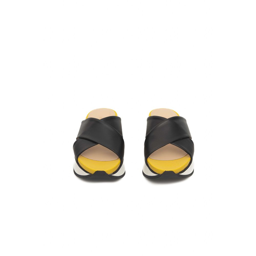 Cerruti 1881 - Black Calfskin Women Sandal