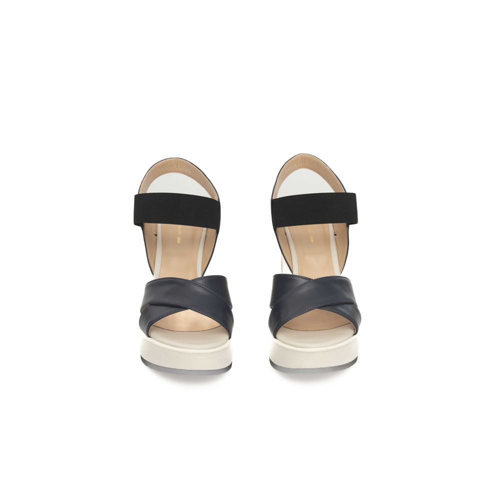 Cerruti 1881 - Blue Calfskin Women Sandal