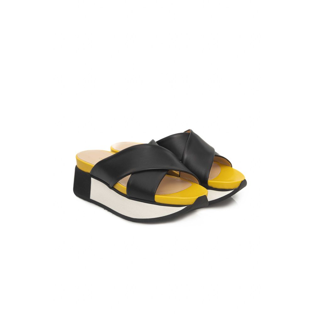 Cerruti 1881 - Black Calfskin Women Sandal