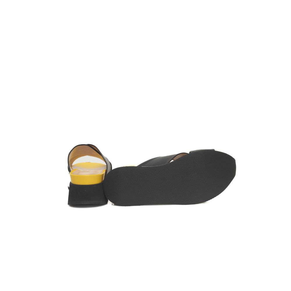 Cerruti 1881 - Black Calfskin Women Sandal