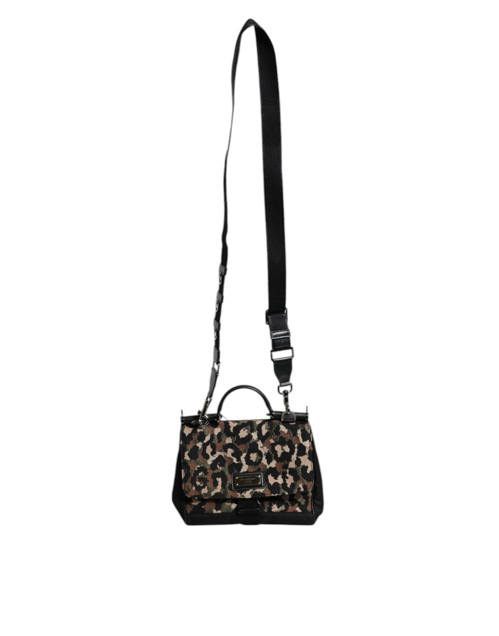 Dolce & Gabbana - Brown Leopard Print Lacquard Nylon Sicily Tote Bag