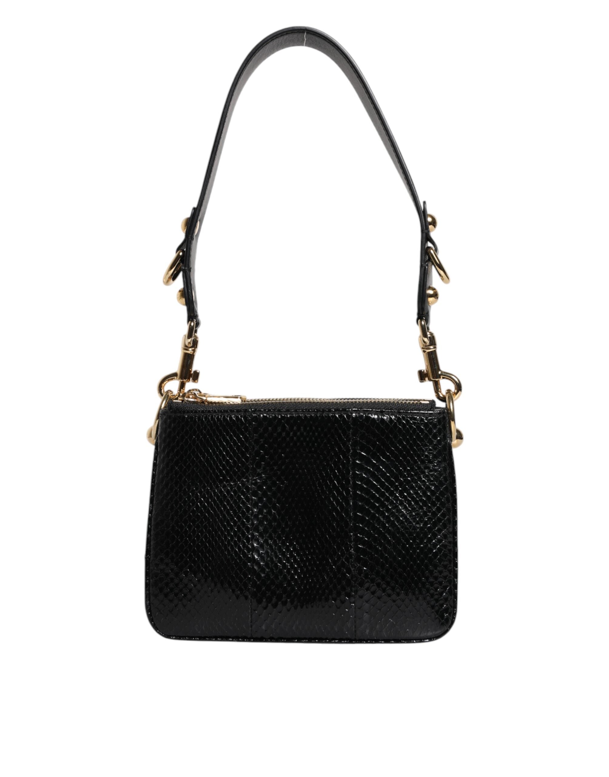 Dolce & Gabbana - Black Exotic Leather Shoulder Sling Clutch Bag