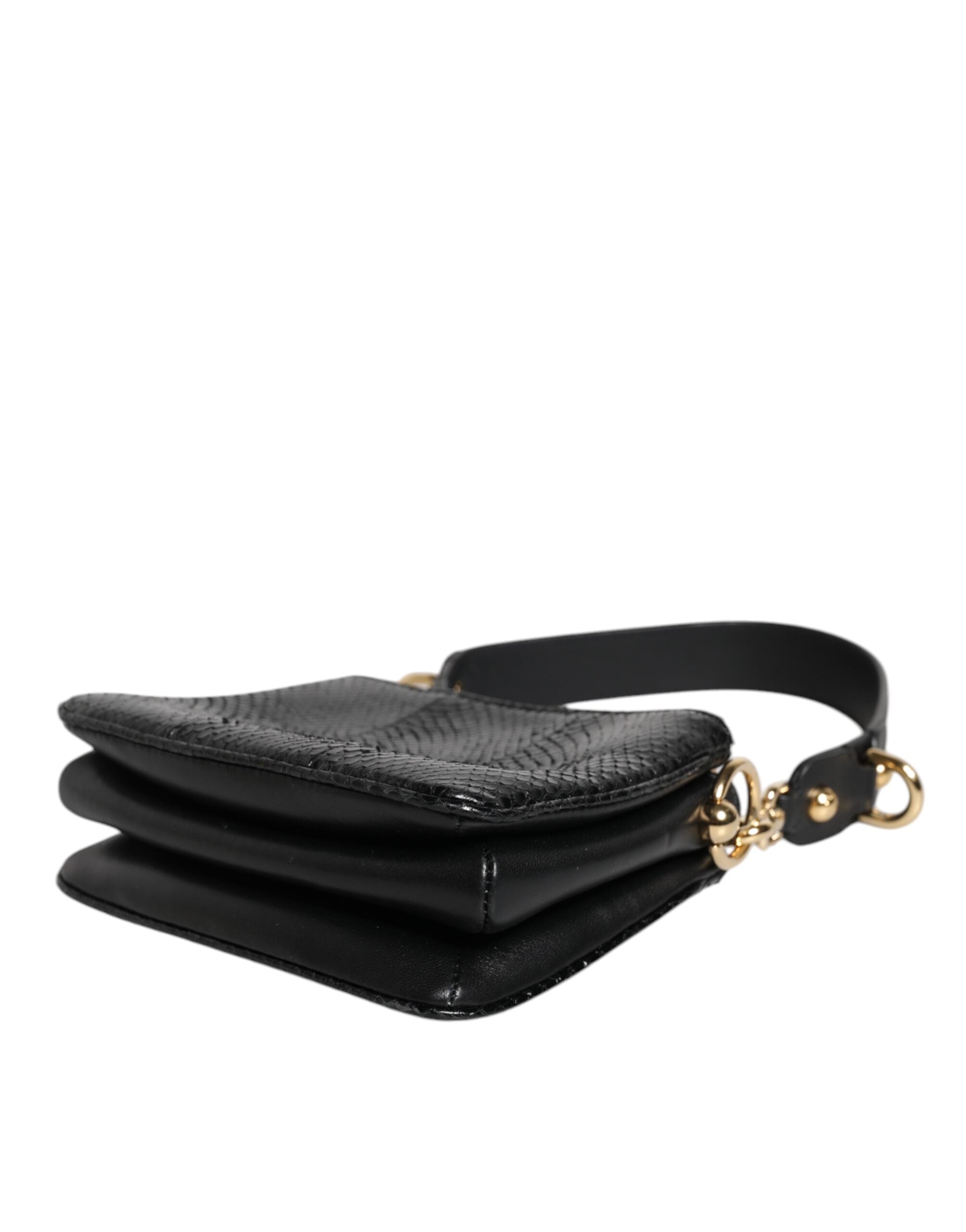Dolce & Gabbana - Black Exotic Leather Shoulder Sling Clutch Bag