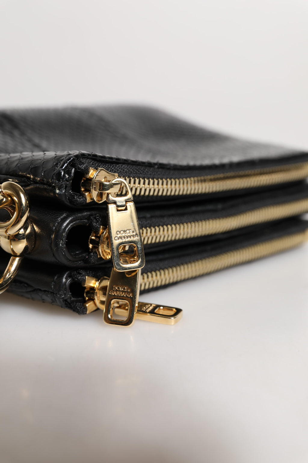 Dolce & Gabbana - Black Exotic Leather Shoulder Sling Clutch Bag