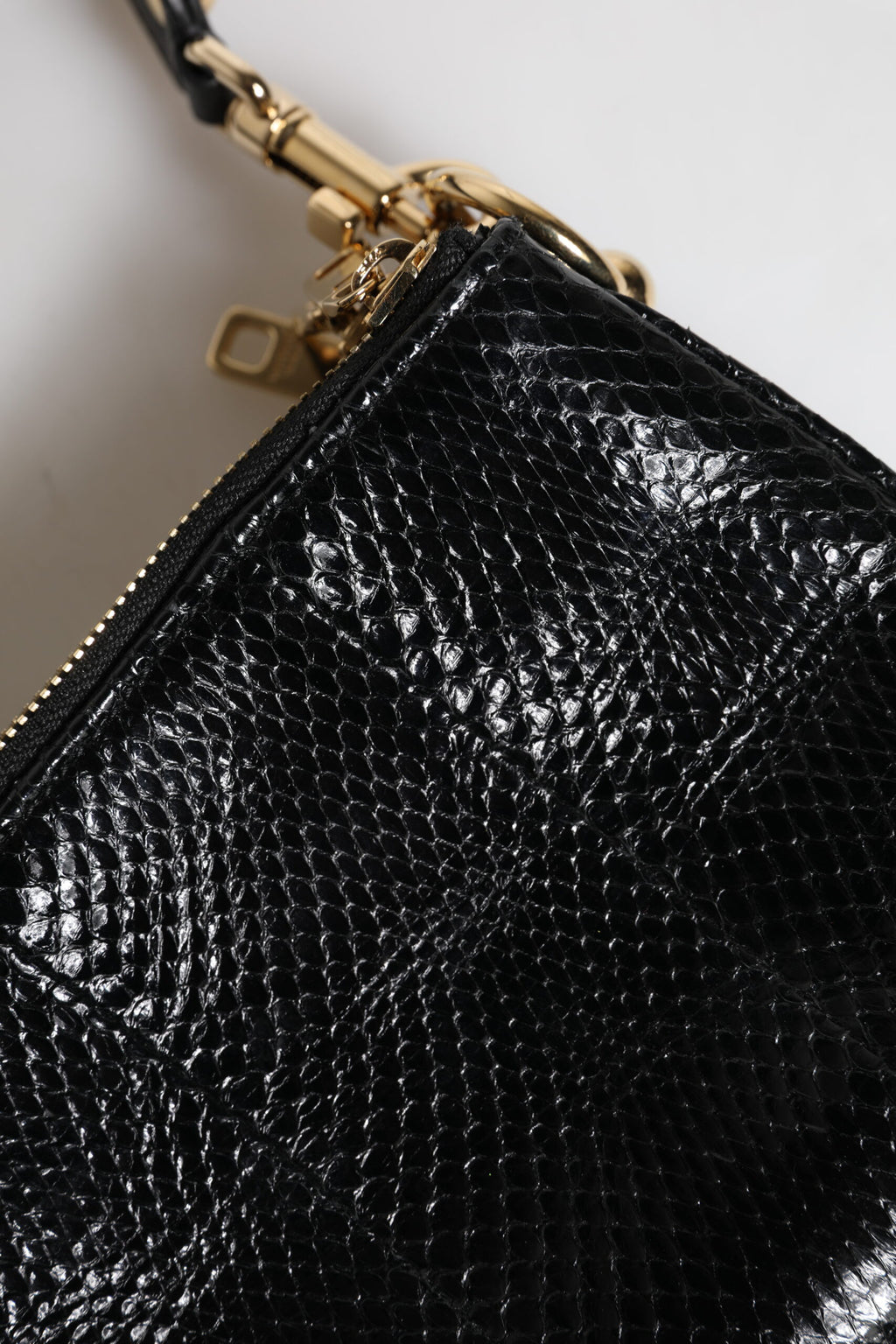 Dolce & Gabbana - Black Exotic Leather Shoulder Sling Clutch Bag