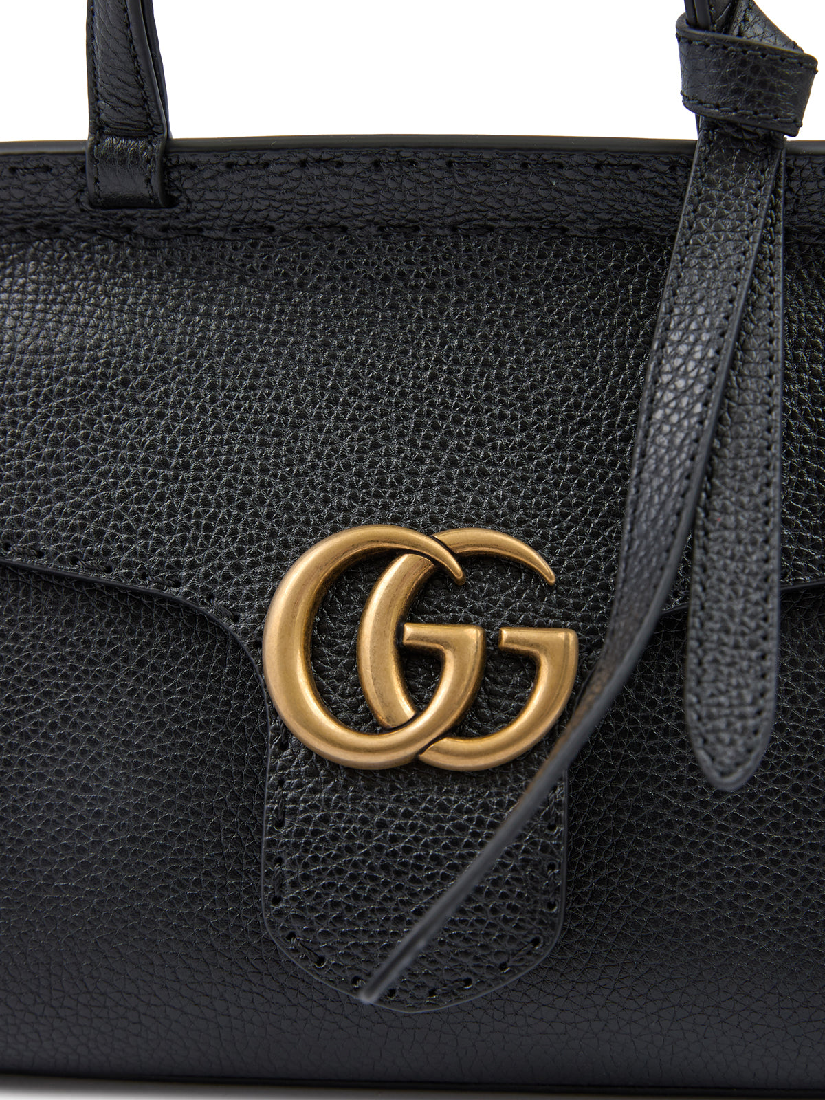 Gucci - Black Leather GG Marmont Handbag