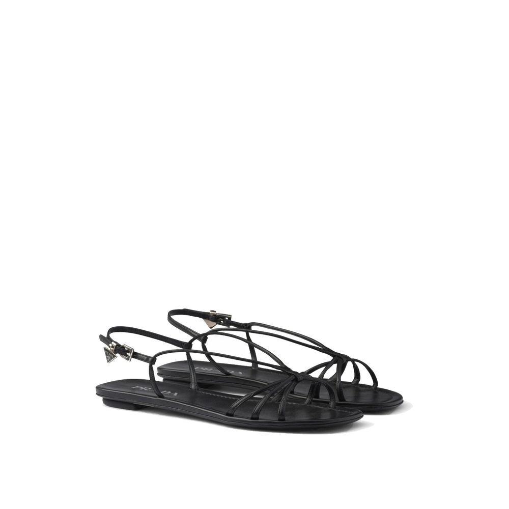 Prada - Leather Flat Sandals