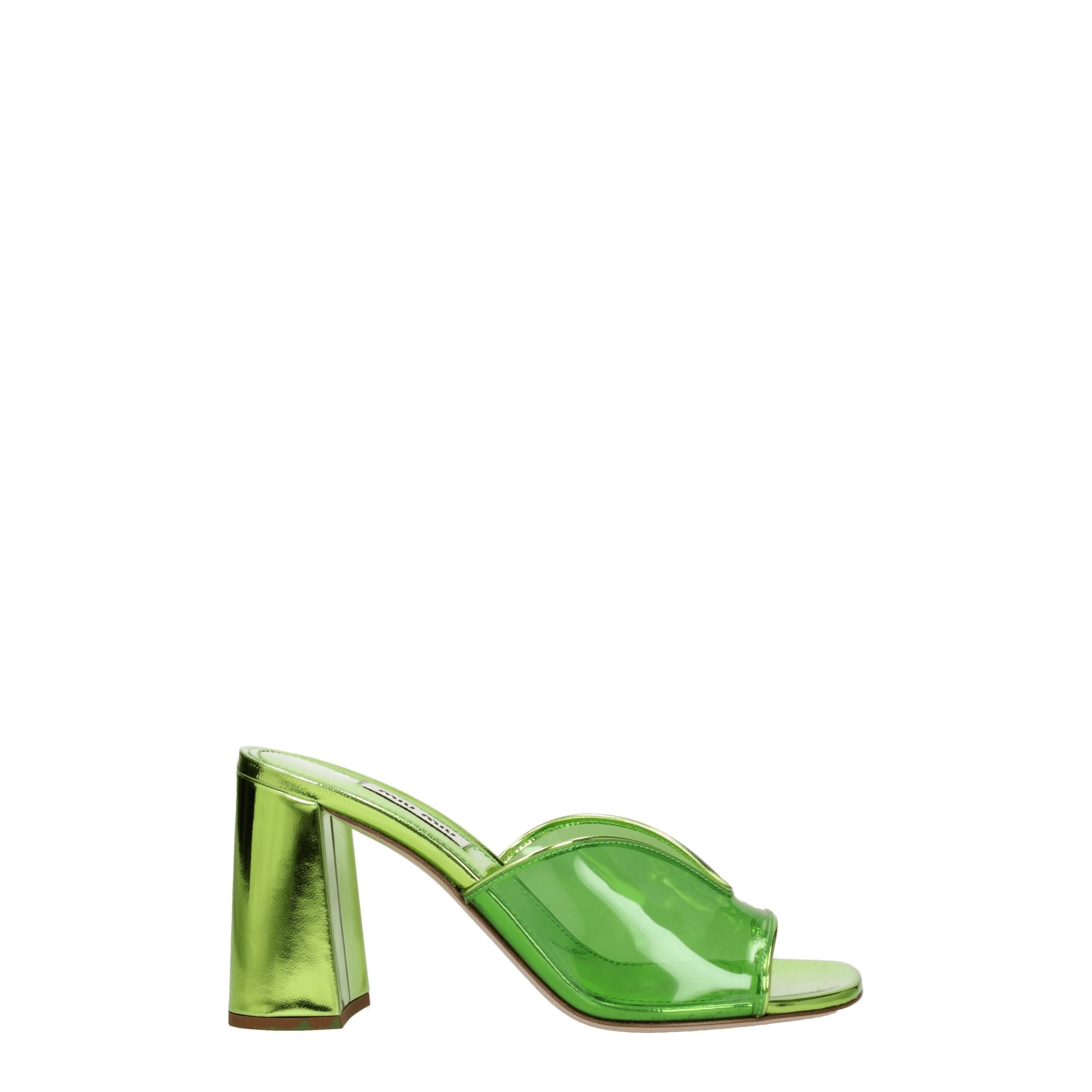Miu Miu - Green Plexiglass Platforms