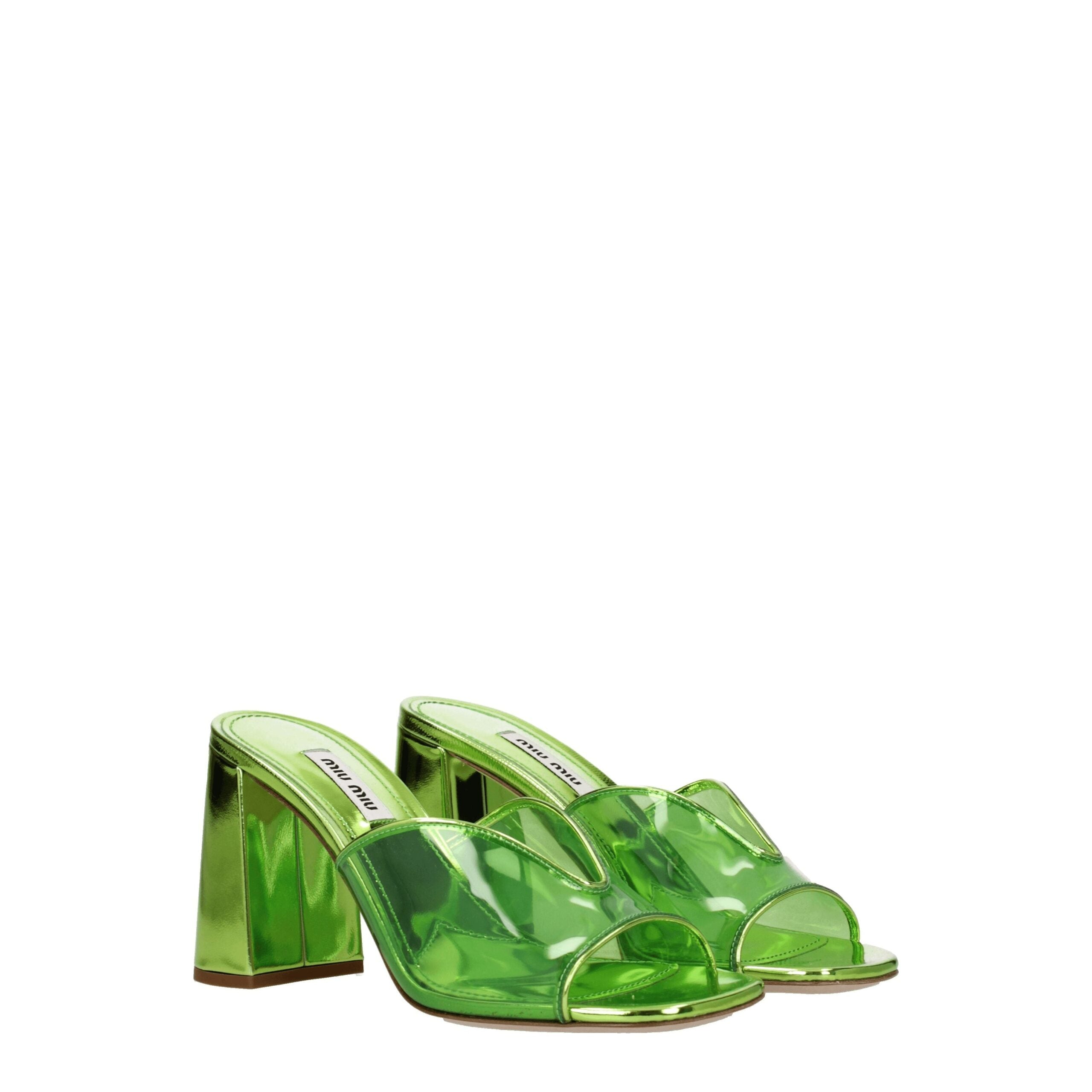 Miu Miu - Green Plexiglass Platforms