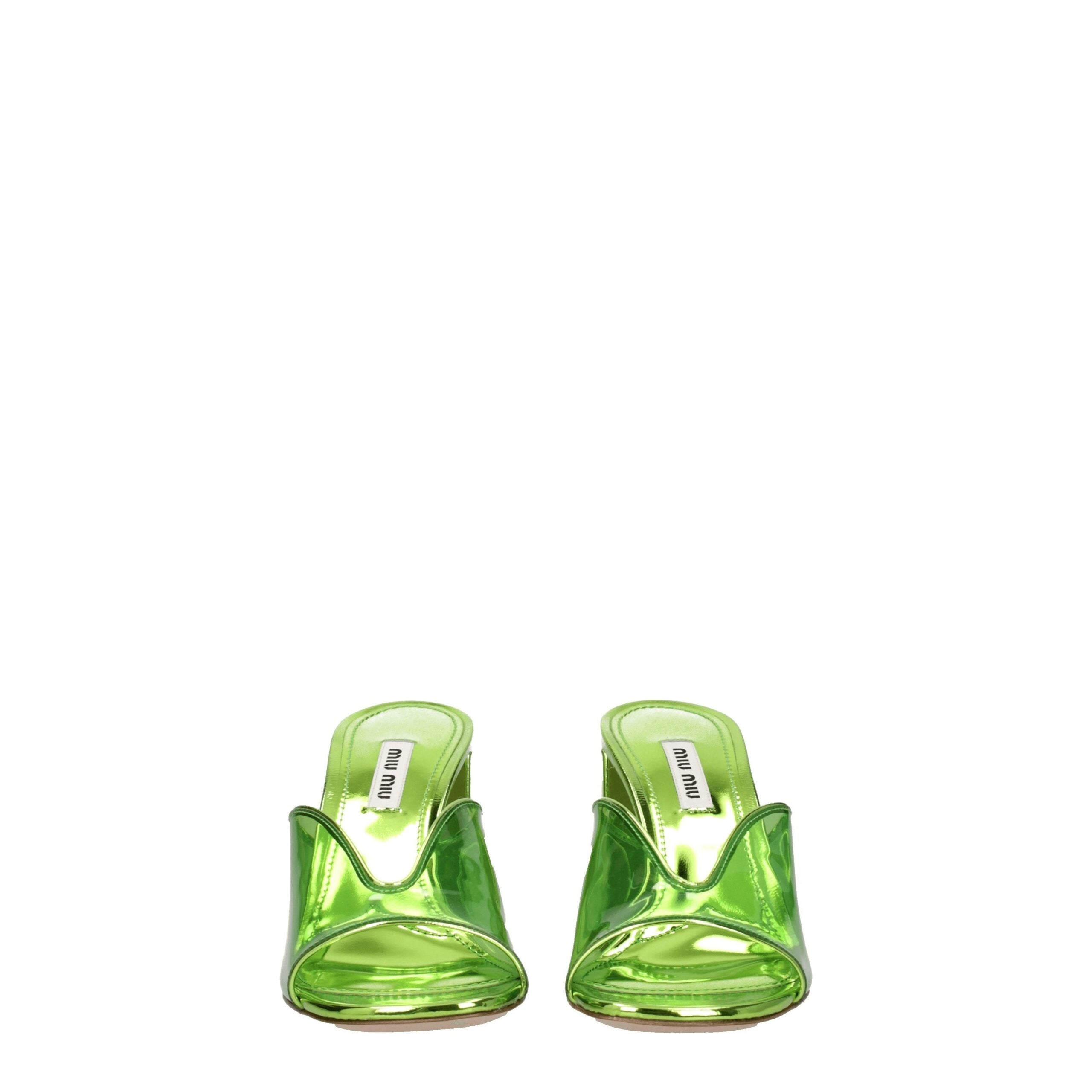 Miu Miu - Green Plexiglass Platforms