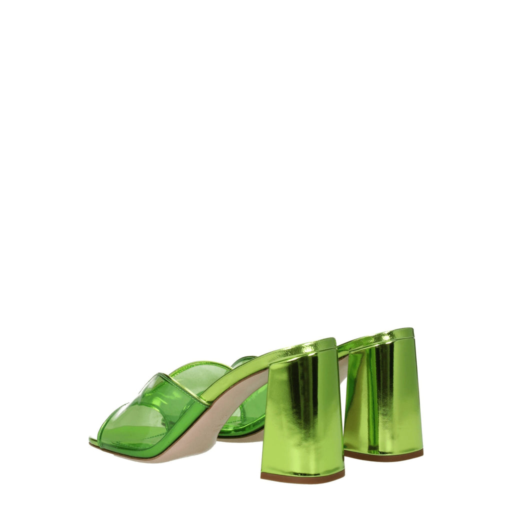 Miu Miu - Green Plexiglass Platforms