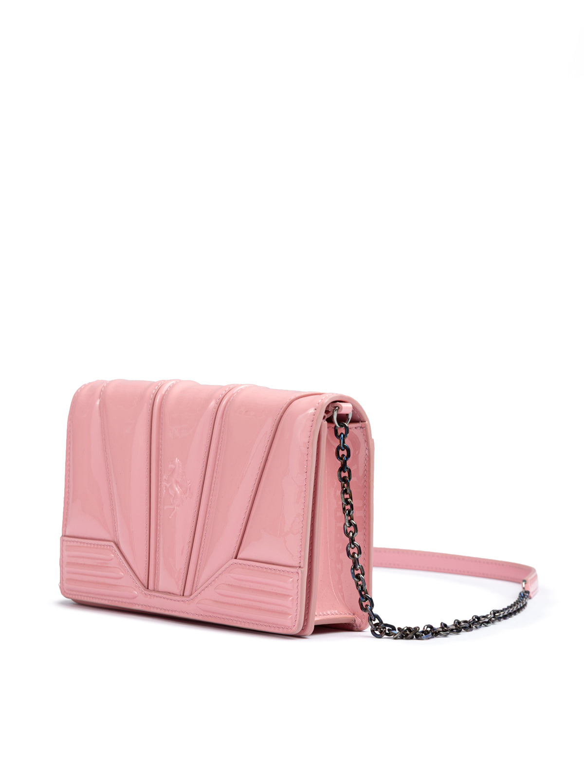 Ferrari - Pink GT patent leather bag with chain