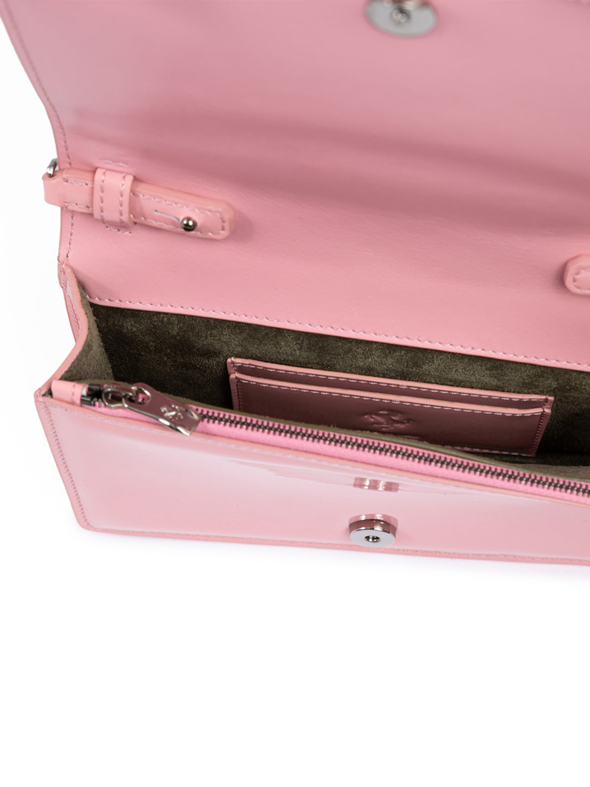 Ferrari - Pink GT patent leather bag with chain