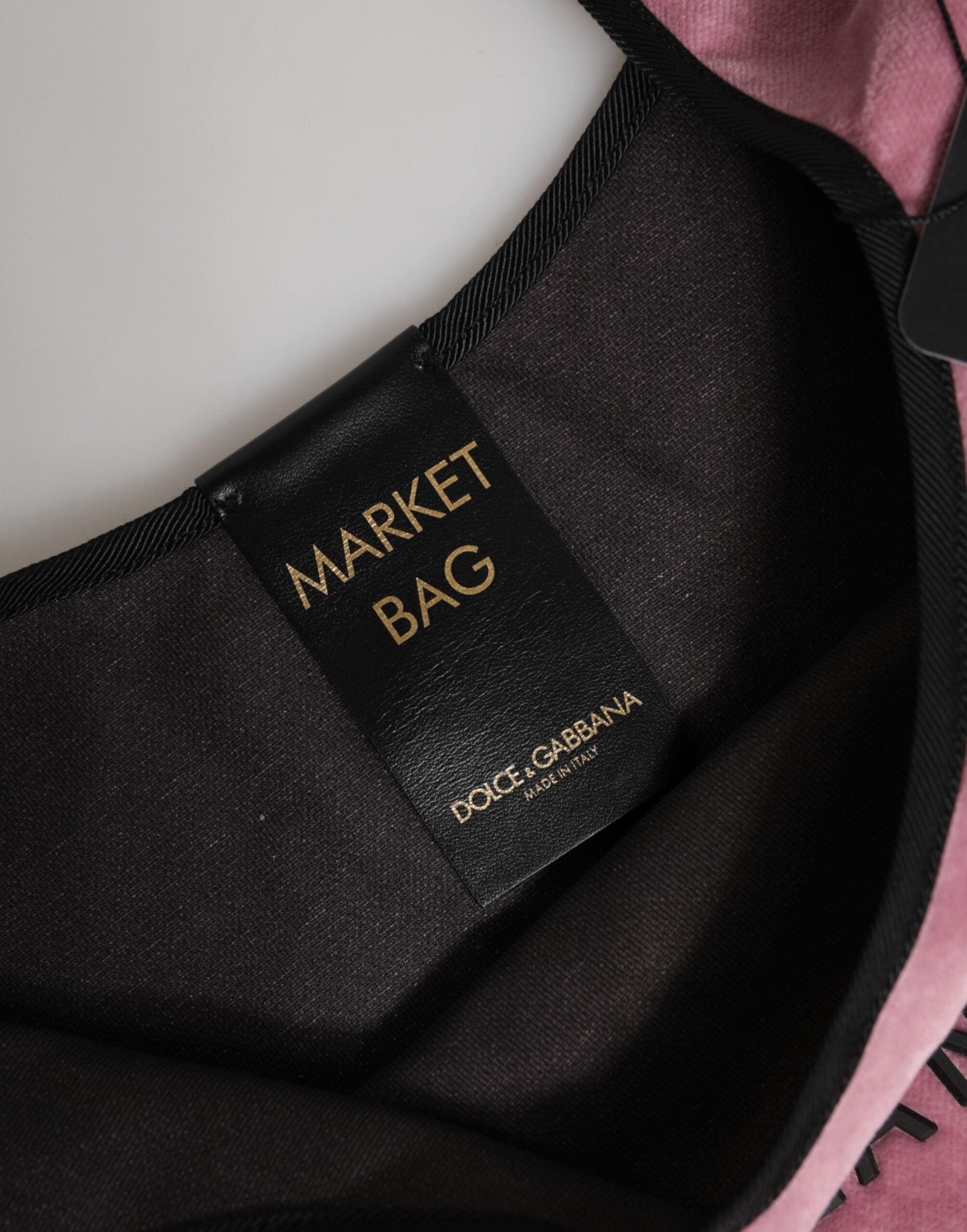 Dolce & Gabbana - Pink Cotton Velvet DG MILANO Shoulder Shopping Borse Bag