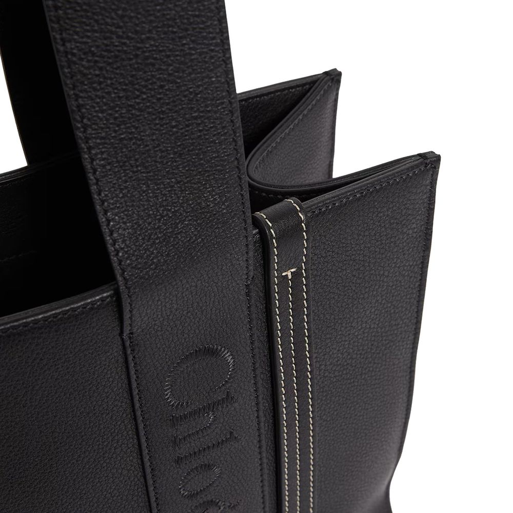 Chloé - Woody Medium Leather Tote Bag