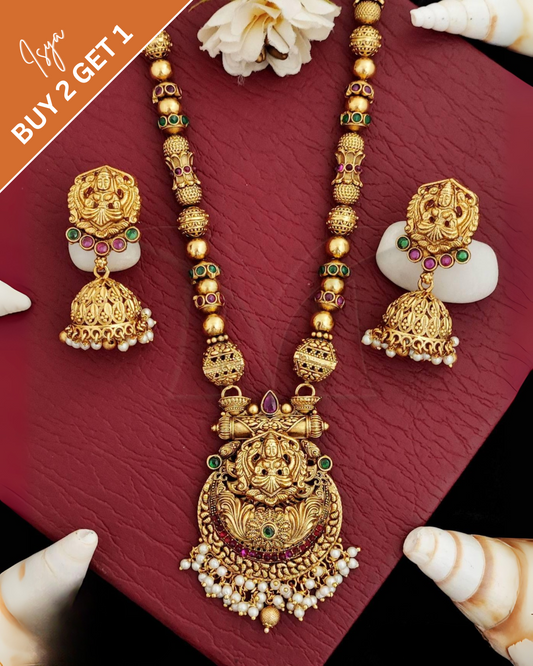 Aadhrika – High Gold Temple Pendant Set