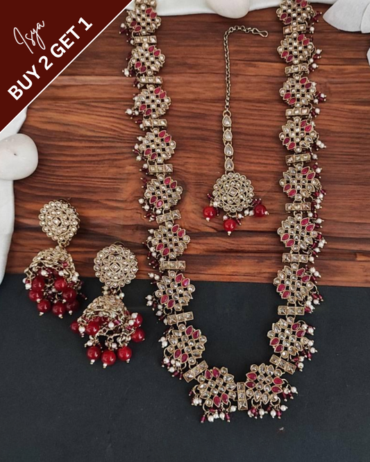 Prerana – Mehendi Polish Fancy Long Necklace Set