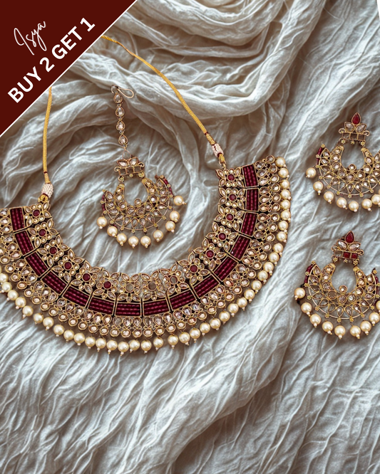 Rajeshwari – Mehendi Polish Antique Necklace Set