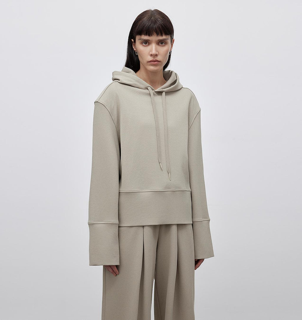 "Time Travel" Short Hooded Sweatshirt for Women, Sports Style Set, Autumn and Winter Casual Sweatpants With Straight-Leg