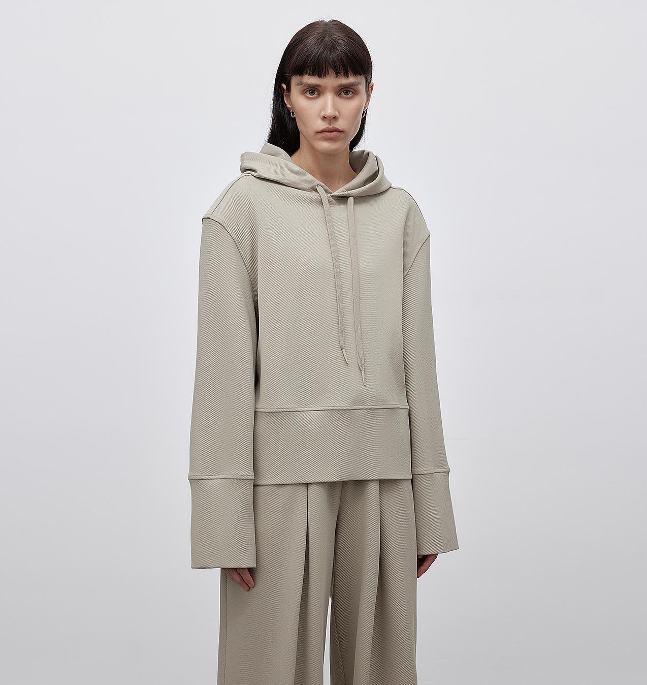 "Time Travel" Short Hooded Sweatshirt for Women, Sports Style Set, Autumn and Winter Casual Sweatpants With Straight-Leg