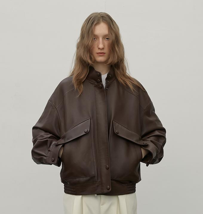 Loveless Muse - Brown Retro Genuine Sheep Leather Women's Motorcycle Jacket