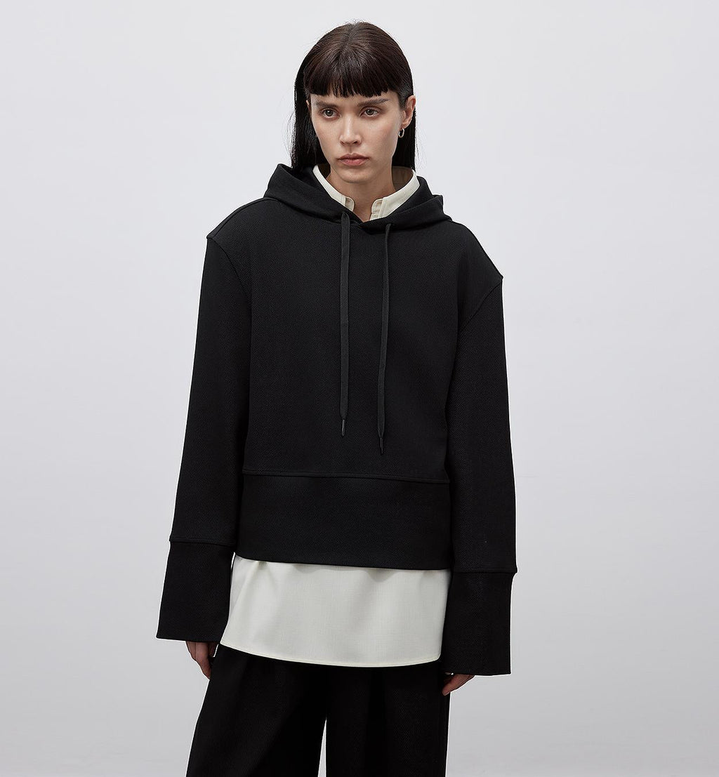 "Time Travel" Short Hooded Sweatshirt for Women, Sports Style Set, Autumn and Winter Casual Sweatpants With Straight-Leg