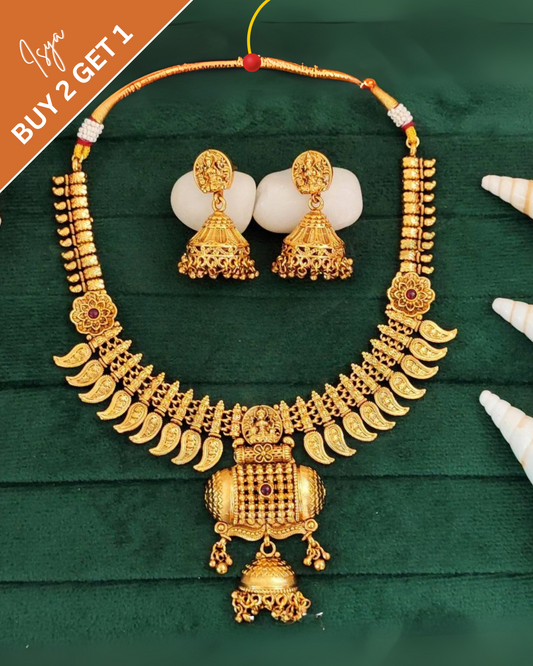 Smrithivani – Full Stone Temple Necklace Set