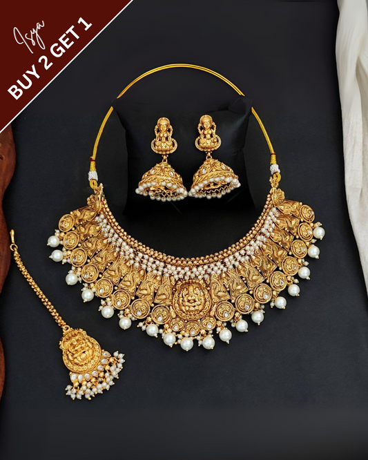 Vaishnavi – High Gold Temple Choker Necklace Set