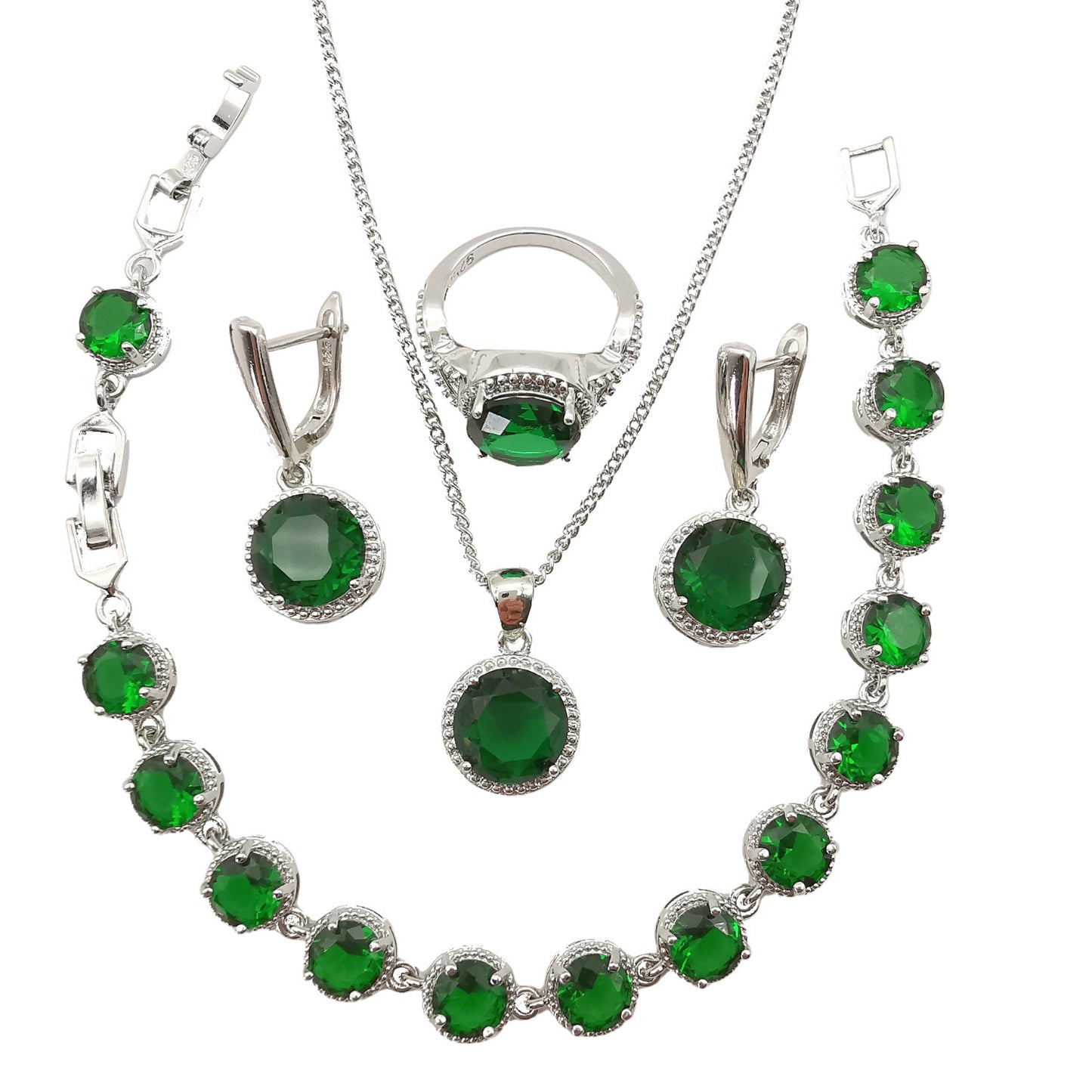 Shivanya – Regal Diamond-Inspired 4-Piece Set